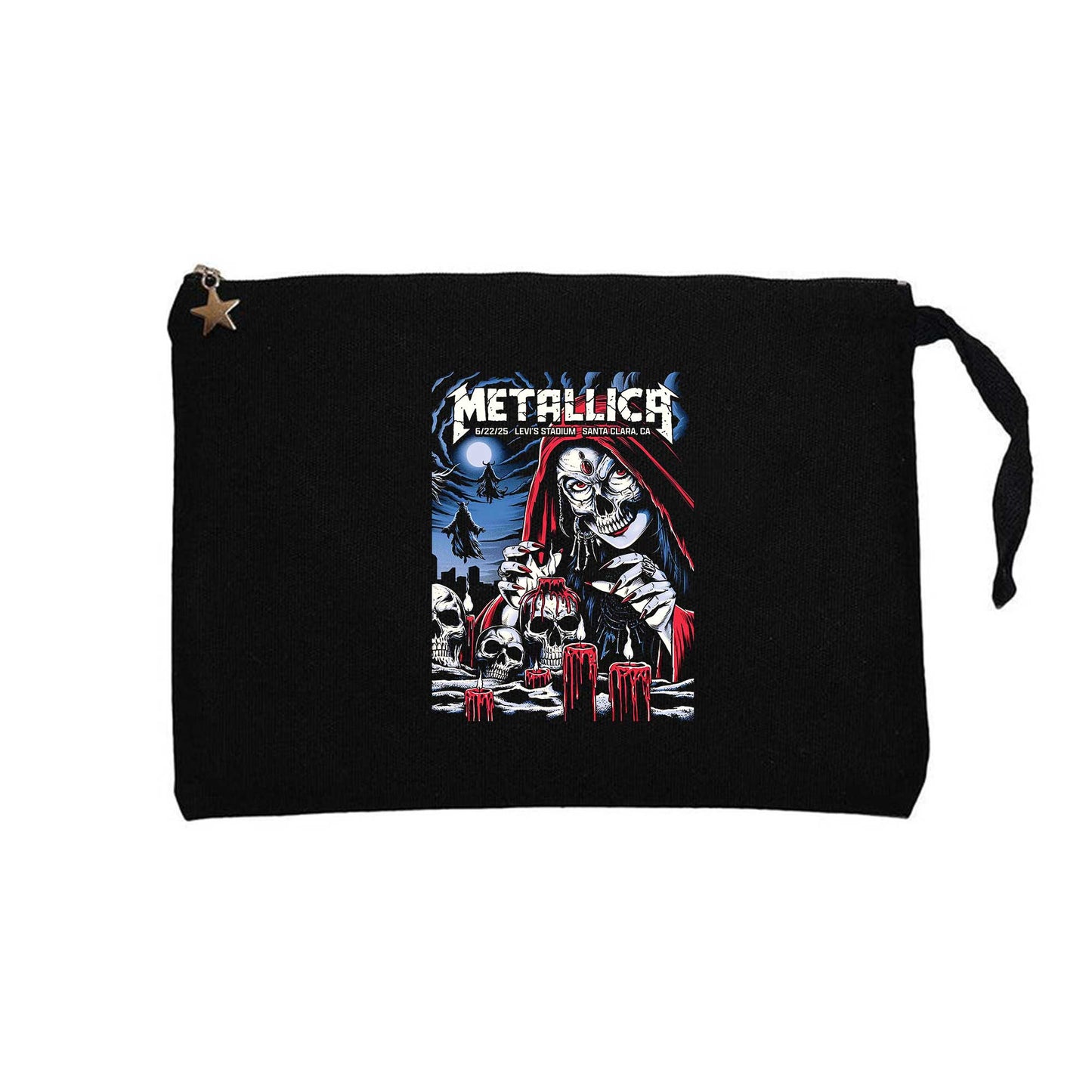 Metallica 2025 Tour Siyah Clutch Astarlı Cüzdan / El Çantası