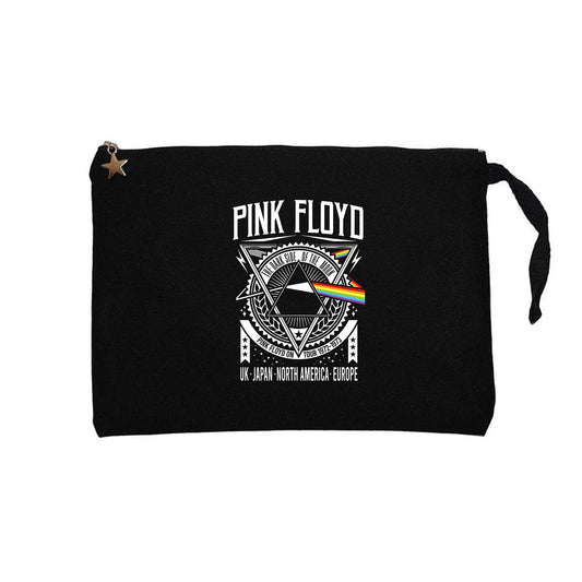 Pink Floyd Tour 1972 1973 Siyah Clutch Astarlı Cüzdan / El Çantası