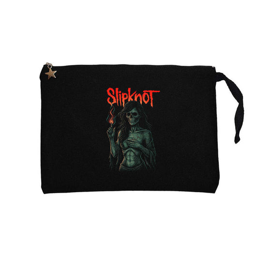 Slipknot Female Skeleton Hot Siyah Clutch Astarlı Cüzdan / El Çantası