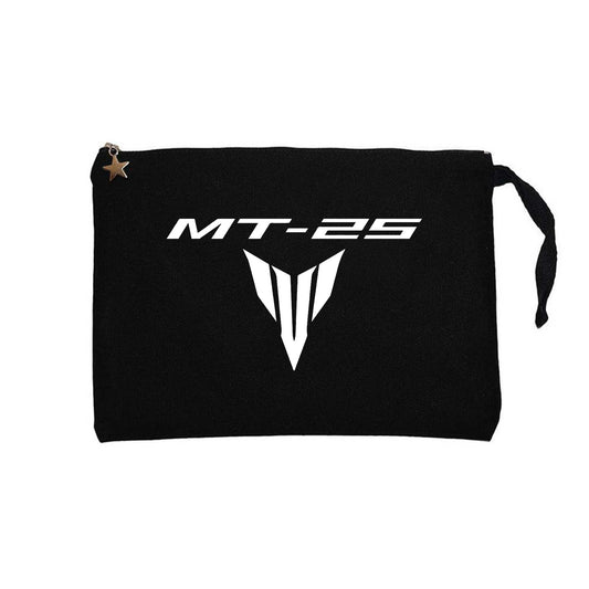 Yamaha MT25 White Logo Siyah Clutch Astarlı Cüzdan / El Çantası