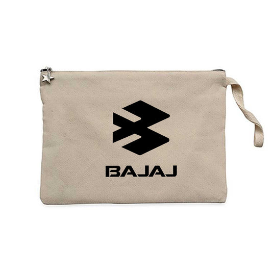 Bajaj Black Logo Krem Clutch Astarlı Cüzdan / El Çantası