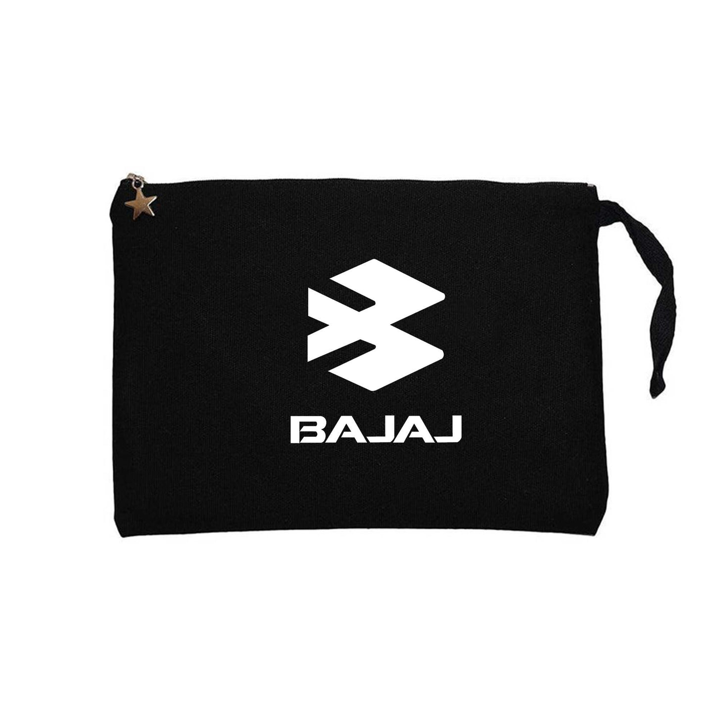 Bajaj White Logo Siyah Clutch Astarlı Cüzdan / El Çantası