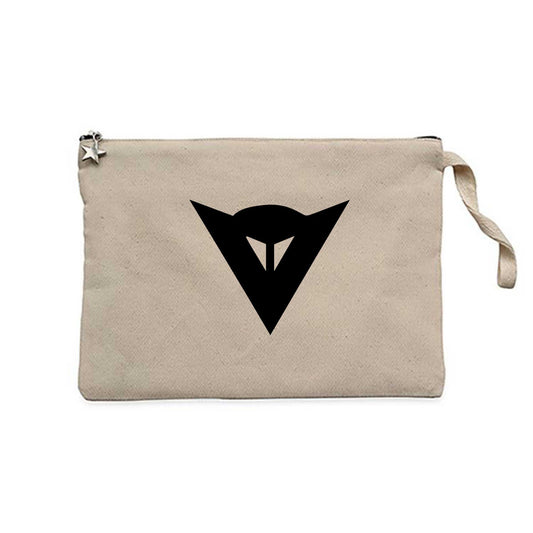 Dainese Black Logo Krem Clutch Astarlı Cüzdan / El Çantası