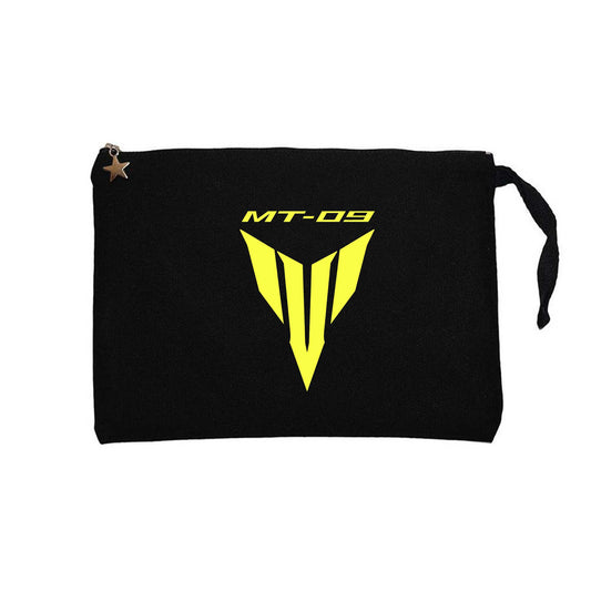 Yamaha MT 09 Logo Text Siyah Clutch Astarlı Cüzdan / El Çantası