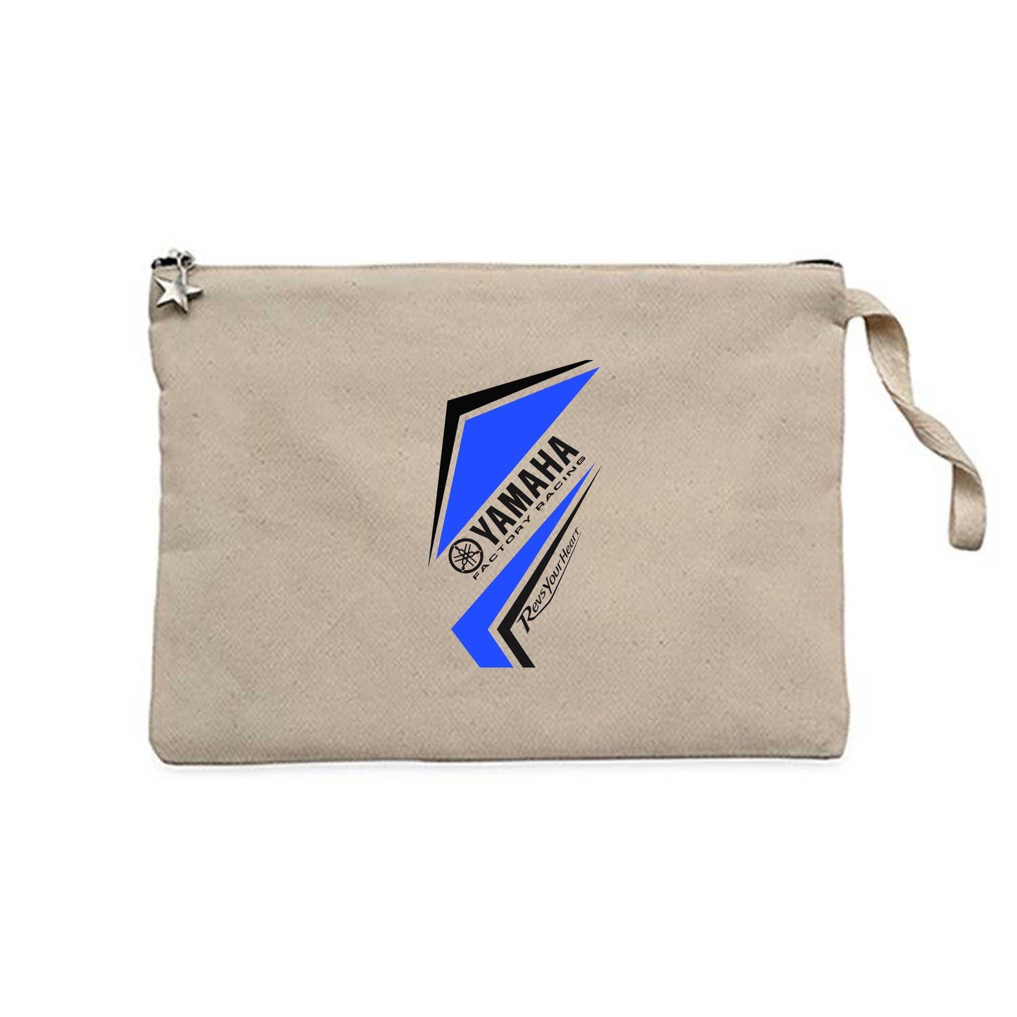Yamaha Racing Revission Logo Krem Clutch Astarlı Cüzdan / El Çantası