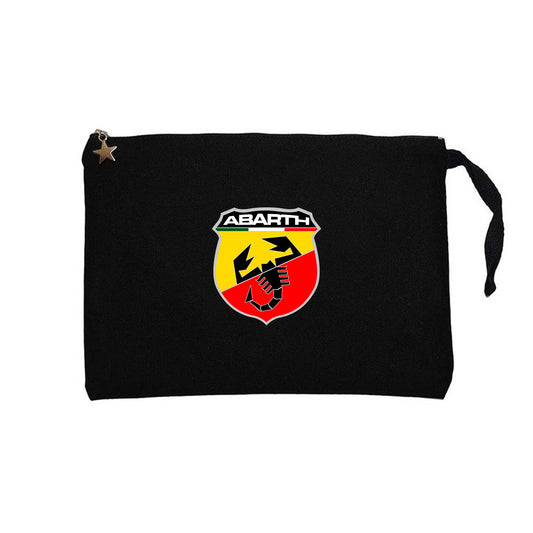 Abarth Logo Siyah Clutch Astarlı Cüzdan / El Çantası