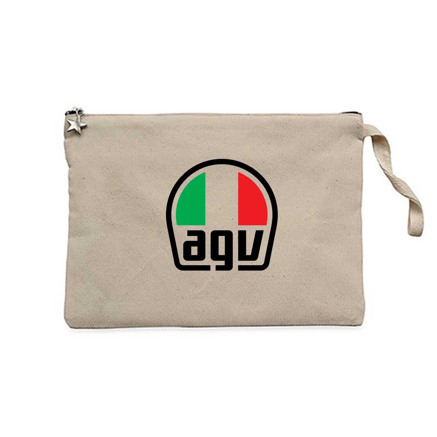 Agv Logo Krem Clutch Astarlı Cüzdan / El Çantası