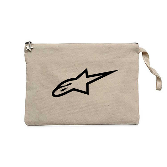Alpinestars Black Logo Krem Clutch Astarlı Cüzdan / El Çantası