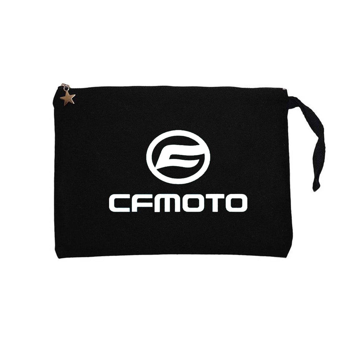 CFMOTO Logo White Siyah Clutch Astarlı Cüzdan / El Çantası