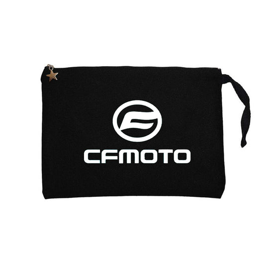 CFMOTO Logo White Siyah Clutch Astarlı Cüzdan / El Çantası