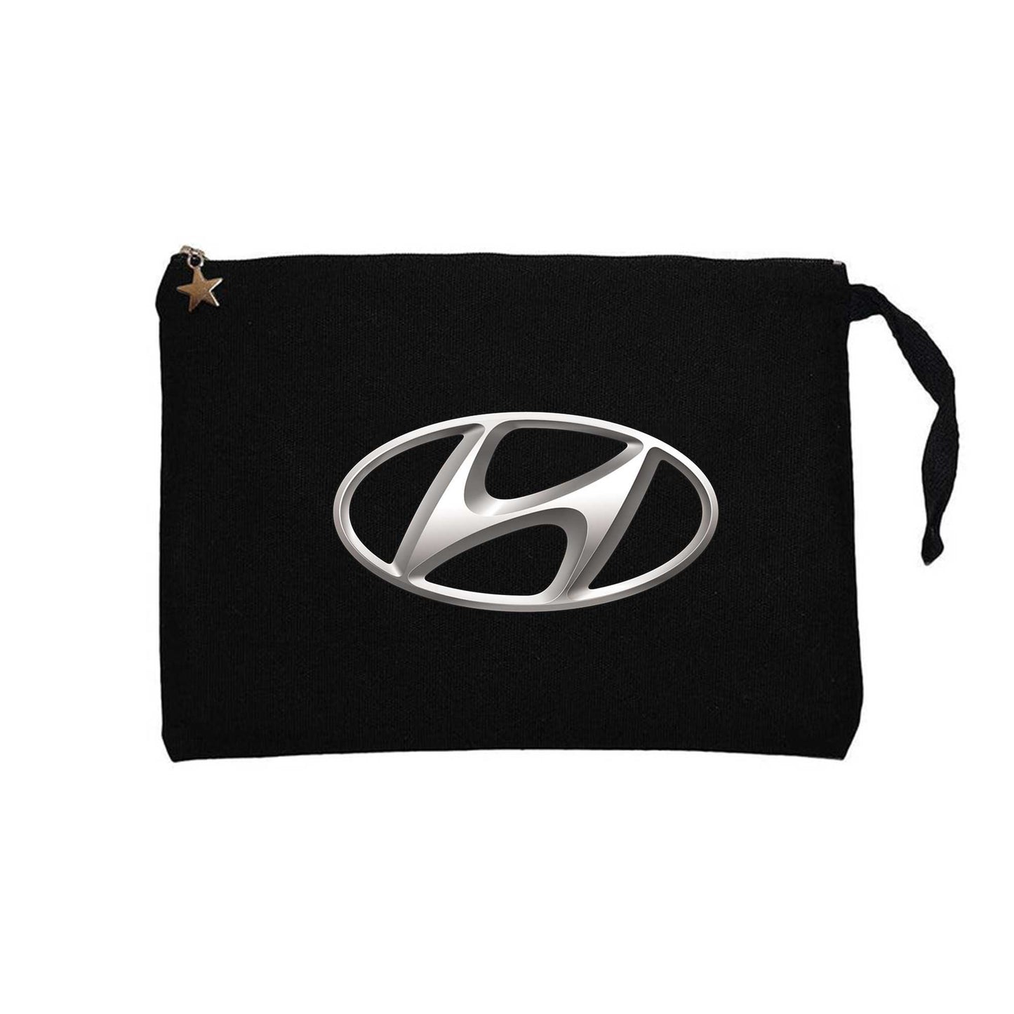 Hyundai Logo Siyah Clutch Astarlı Cüzdan / El Çantası