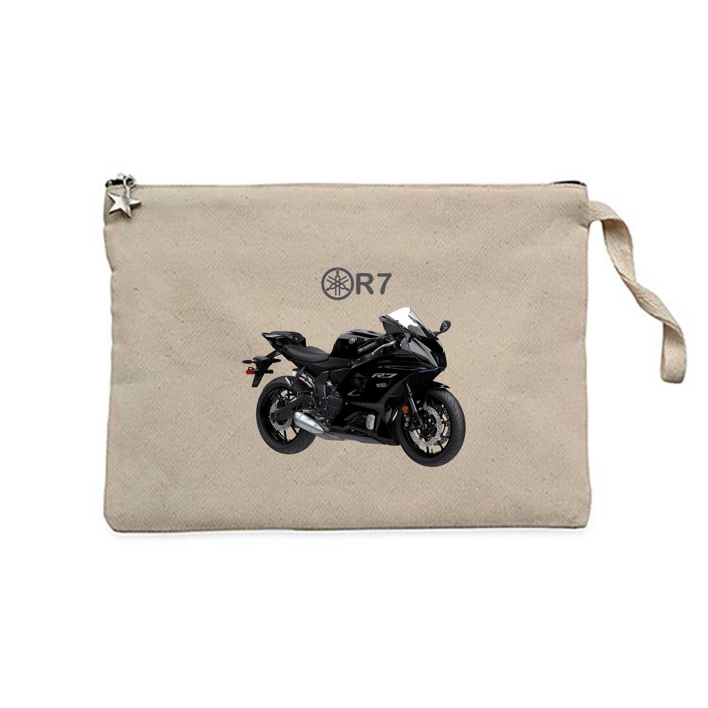 Yamaha R7 Black Krem Clutch Astarlı Cüzdan / El Çantası