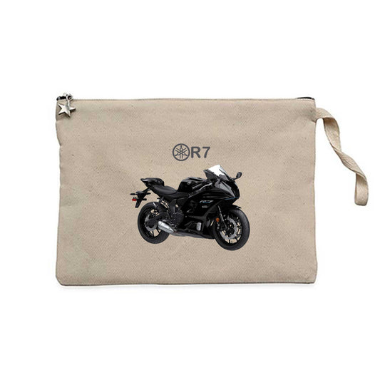 Yamaha R7 Black Krem Clutch Astarlı Cüzdan / El Çantası
