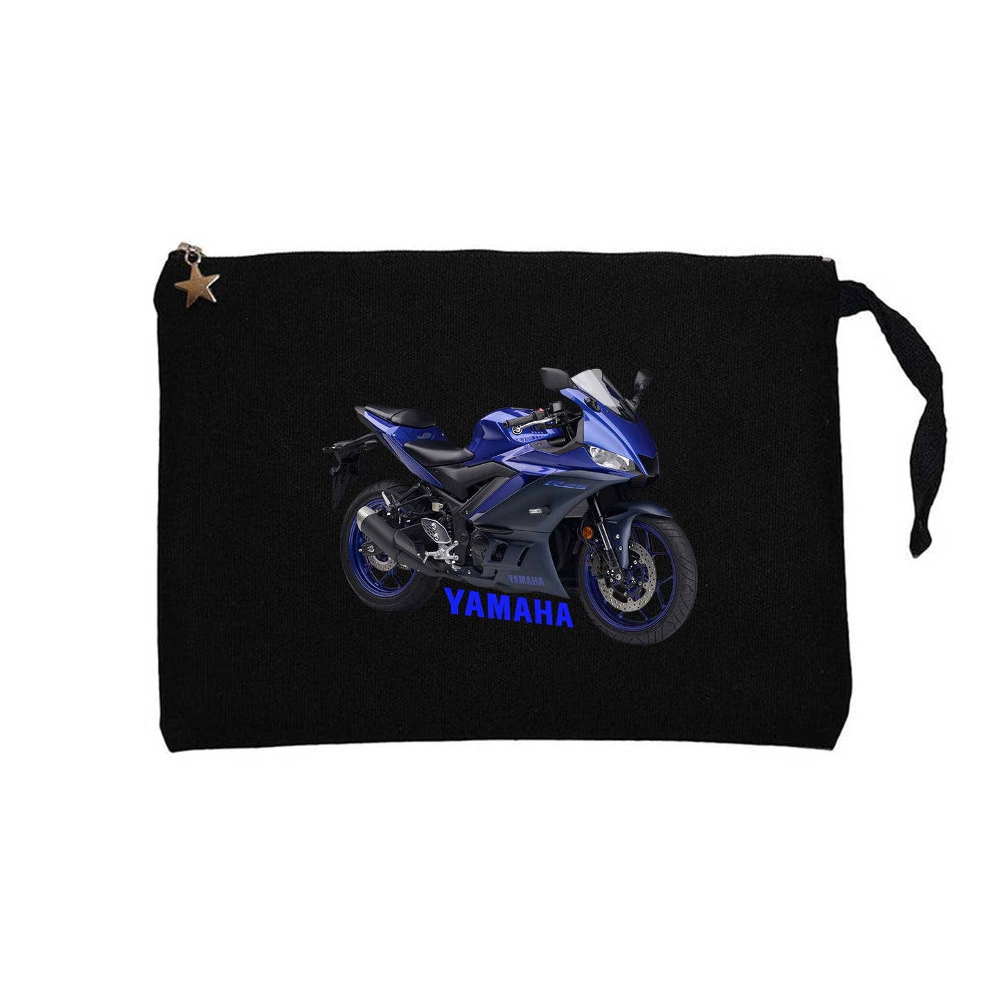Yamaha R25 And Text Siyah Clutch Astarlı Cüzdan / El Çantası