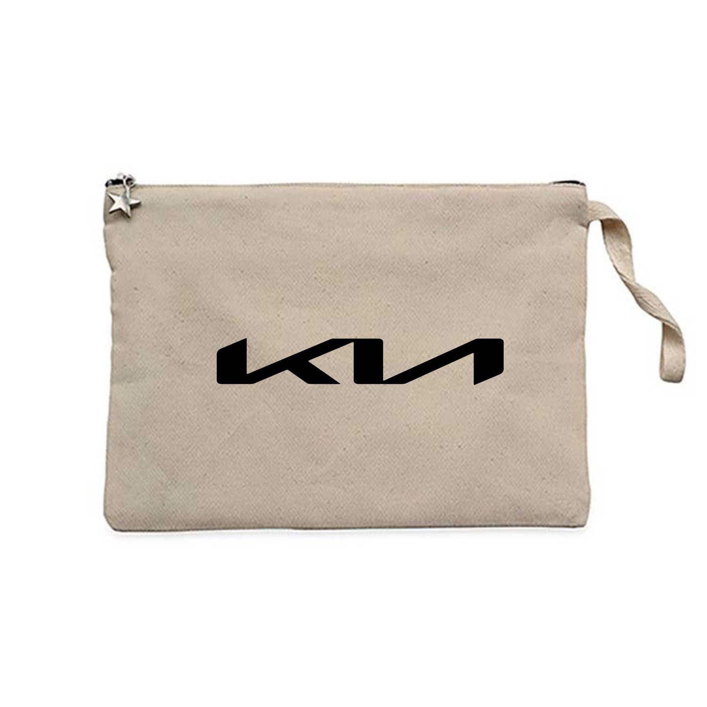 Kia New Logo Black Krem Clutch Astarlı Cüzdan / El Çantası