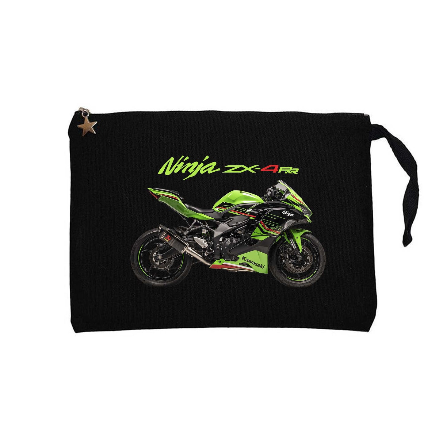 Kawasaki Ninja ZX4RR Siyah Clutch Astarlı Cüzdan / El Çantası