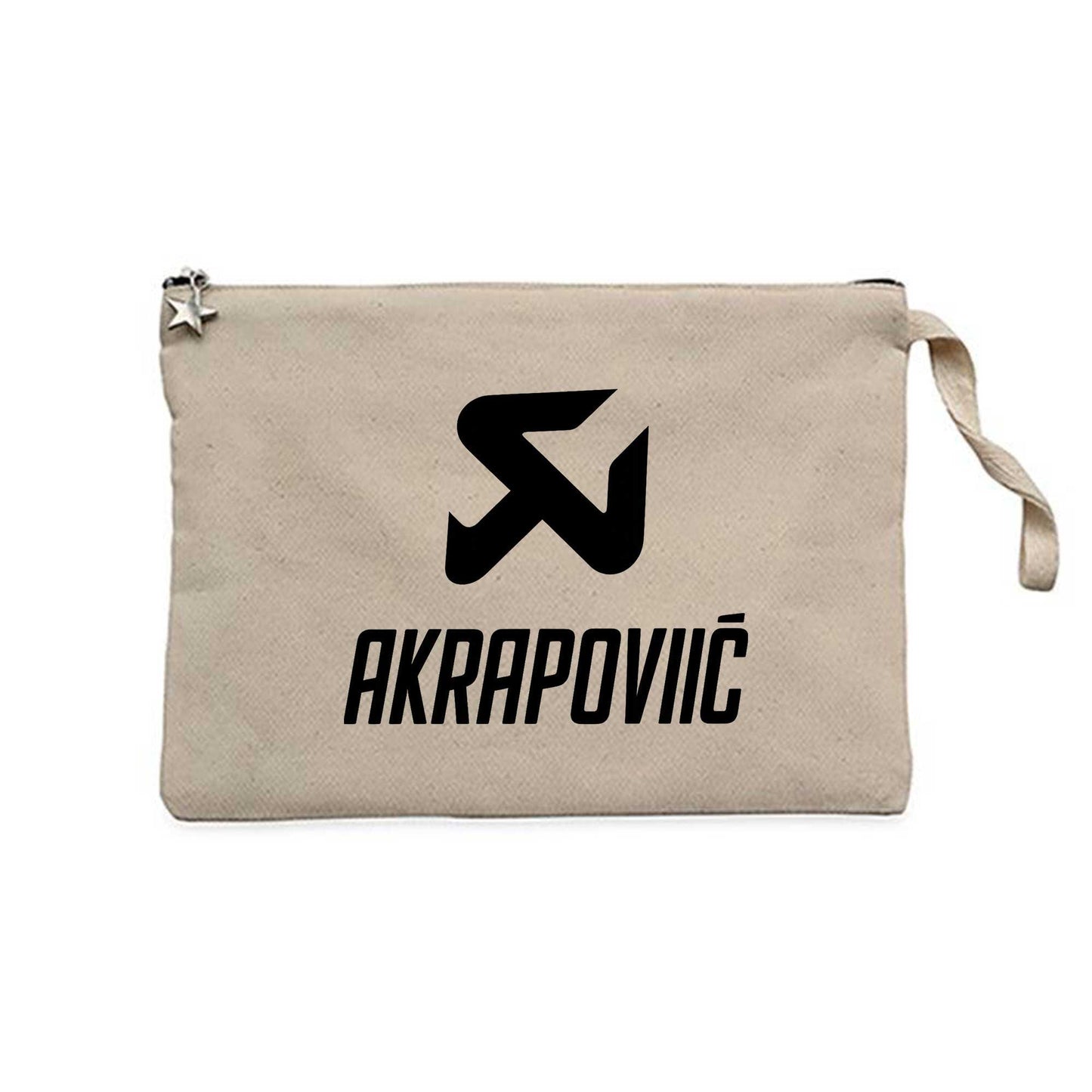 Akrapovic Black Logo Krem Clutch Astarlı Cüzdan / El Çantası