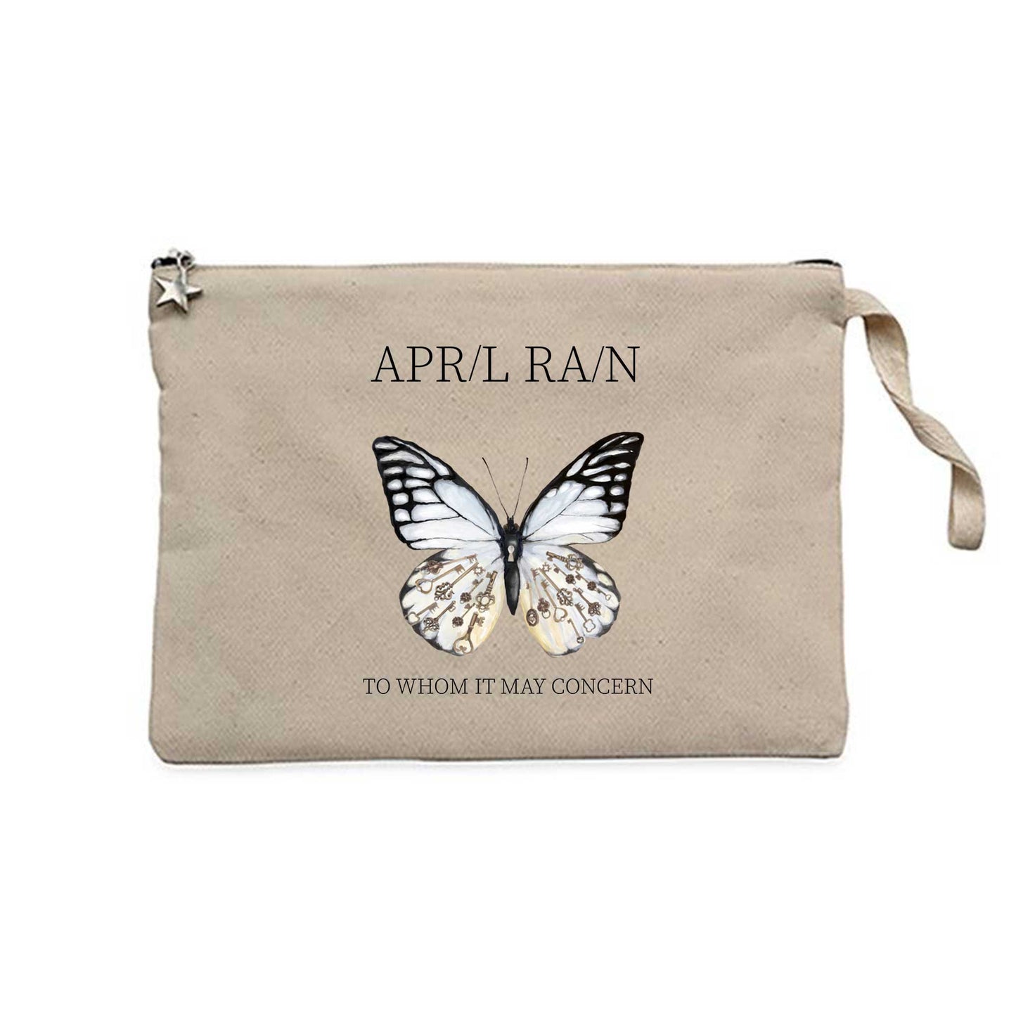 April Rain To Whom It May Concern Krem Clutch Astarlı Cüzdan / El Çantası