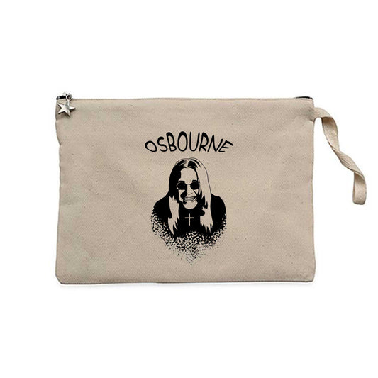 Ozzy Osbourne Silüet Krem Clutch Astarlı Cüzdan / El Çantası