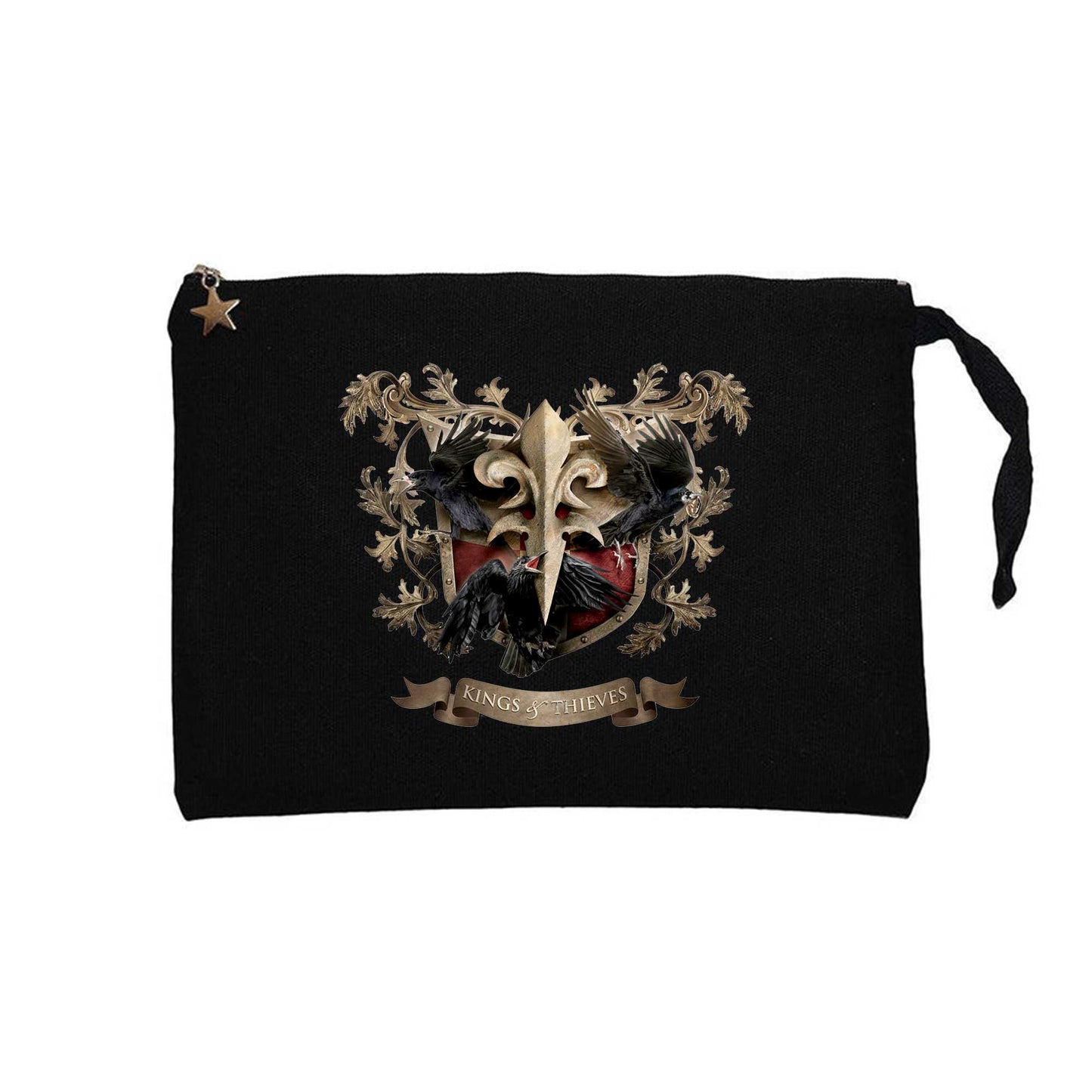 Geoff Tate Kings & Thieves Siyah Clutch Astarlı Cüzdan / El Çantası