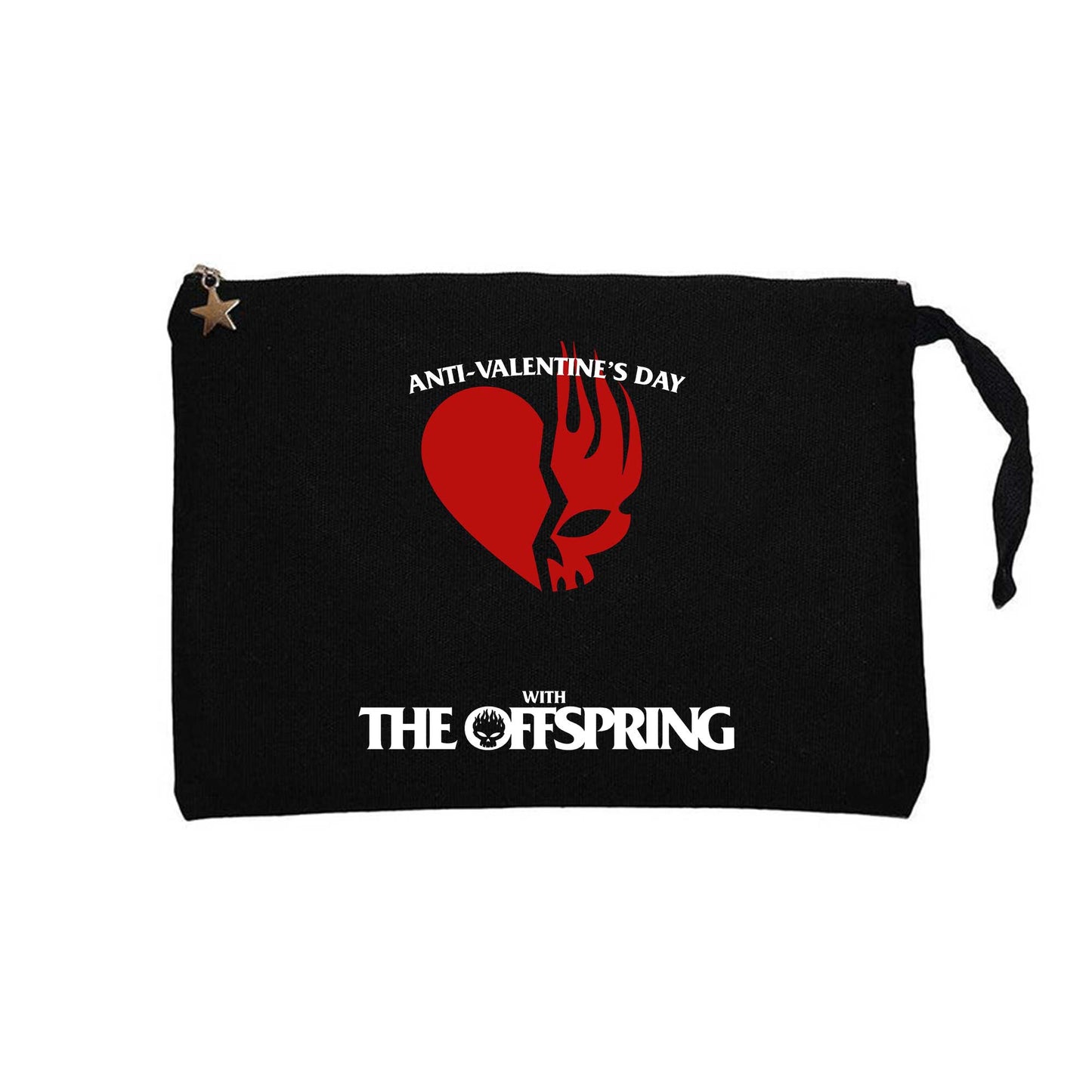 The Offspring Anti Valentine's Day Siyah Clutch Astarlı Cüzdan / El Çantası