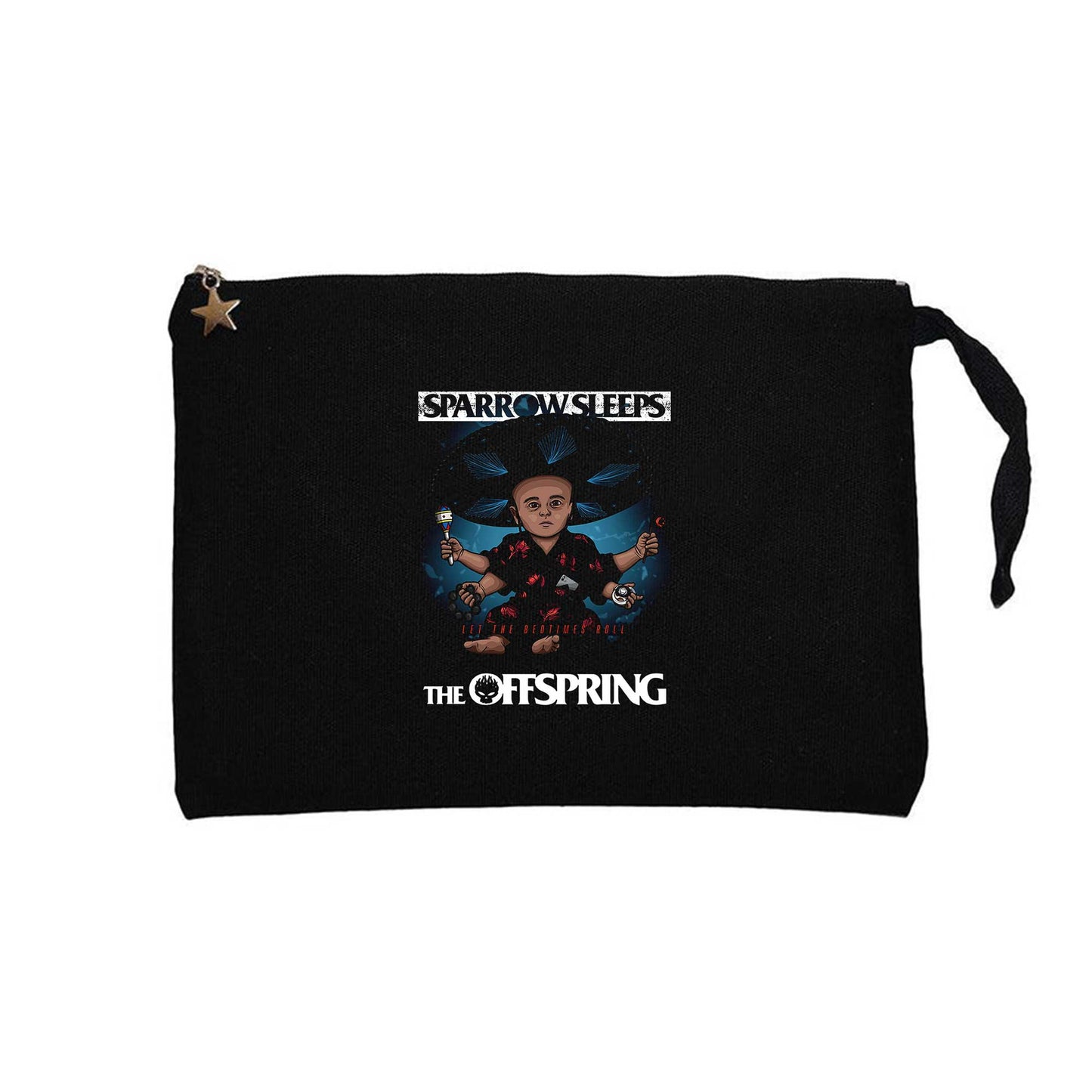 The Offspring Let The Bedtimes Roll Siyah Clutch Astarlı Cüzdan / El Çantası