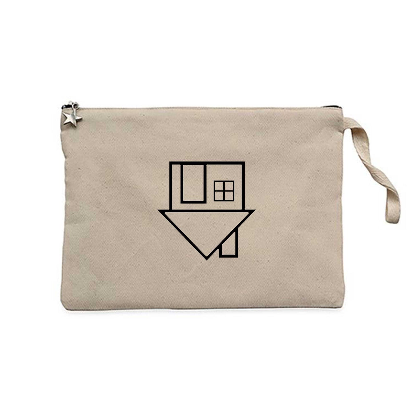 The Neighbourhood Logo Krem Clutch Astarlı Cüzdan / El Çantası