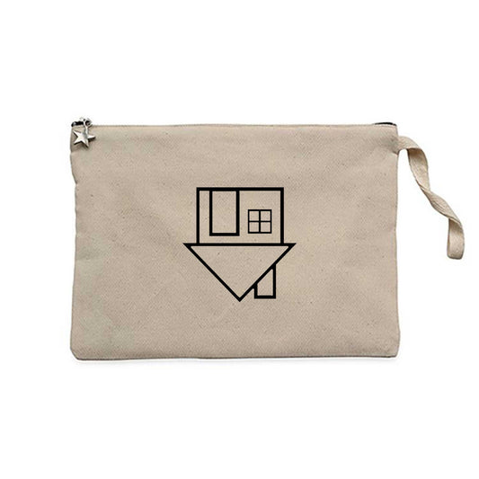 The Neighbourhood Logo Krem Clutch Astarlı Cüzdan / El Çantası