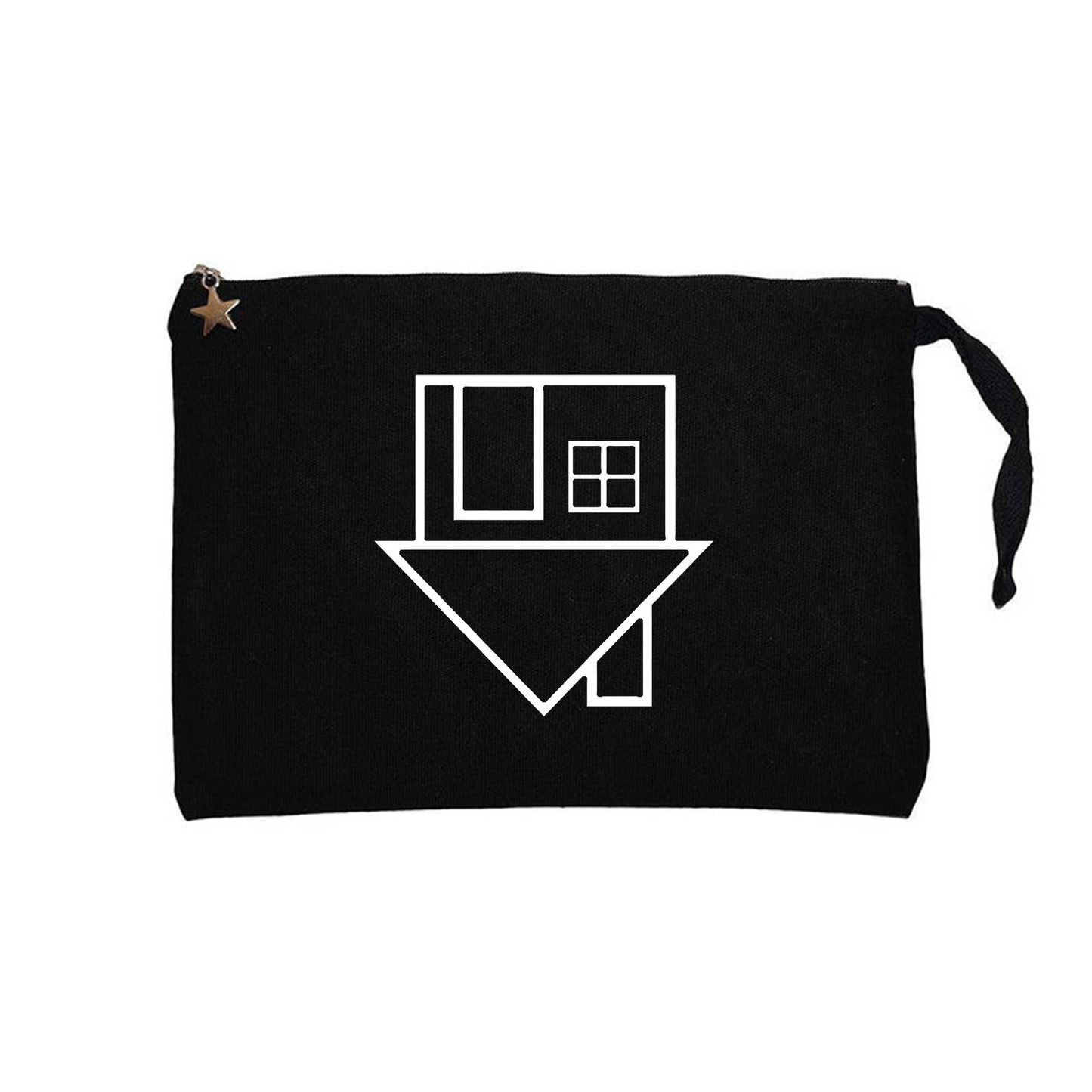The Neighbourhood Black Logo Siyah Clutch Astarlı Cüzdan / El Çantası