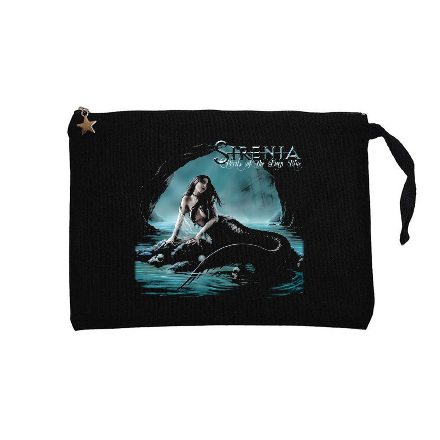 Sirenia Perils Of The Deep Blue Siyah Clutch Astarlı Cüzdan / El Çantası