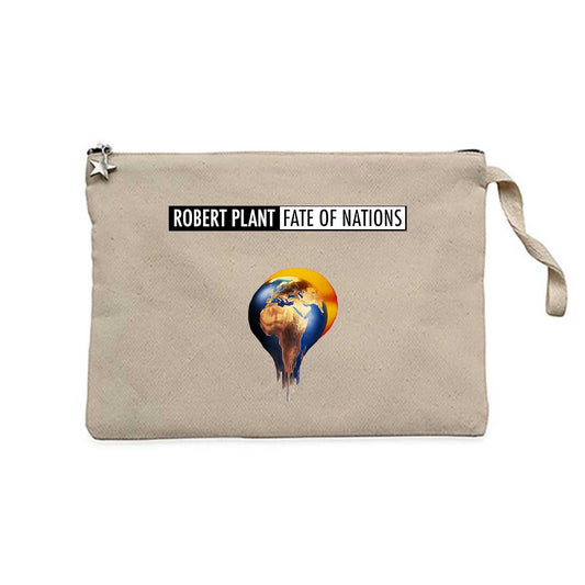 Robert Plant Fate of Nations Krem Clutch Astarlı Cüzdan / El Çantası