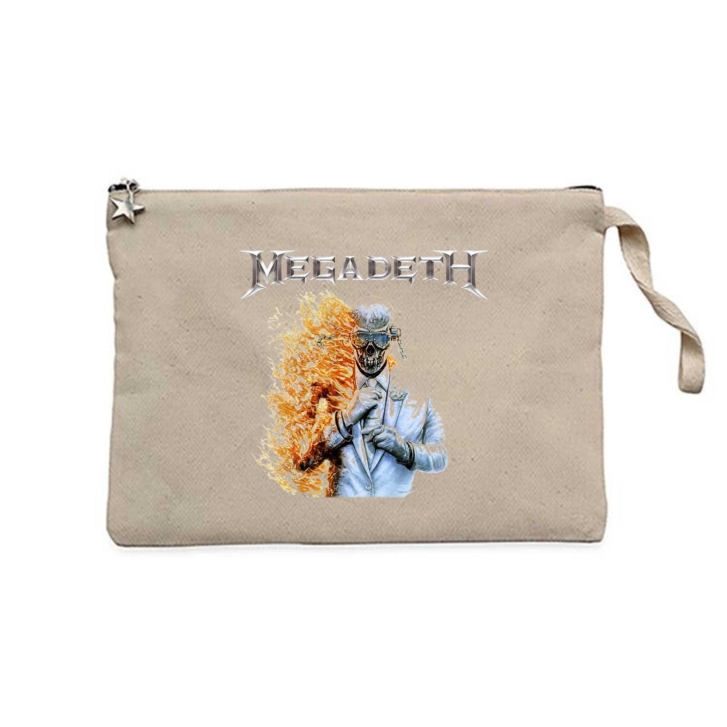 Megadeth Megadeth 2026 Krem Clutch Astarlı Cüzdan / El Çantası