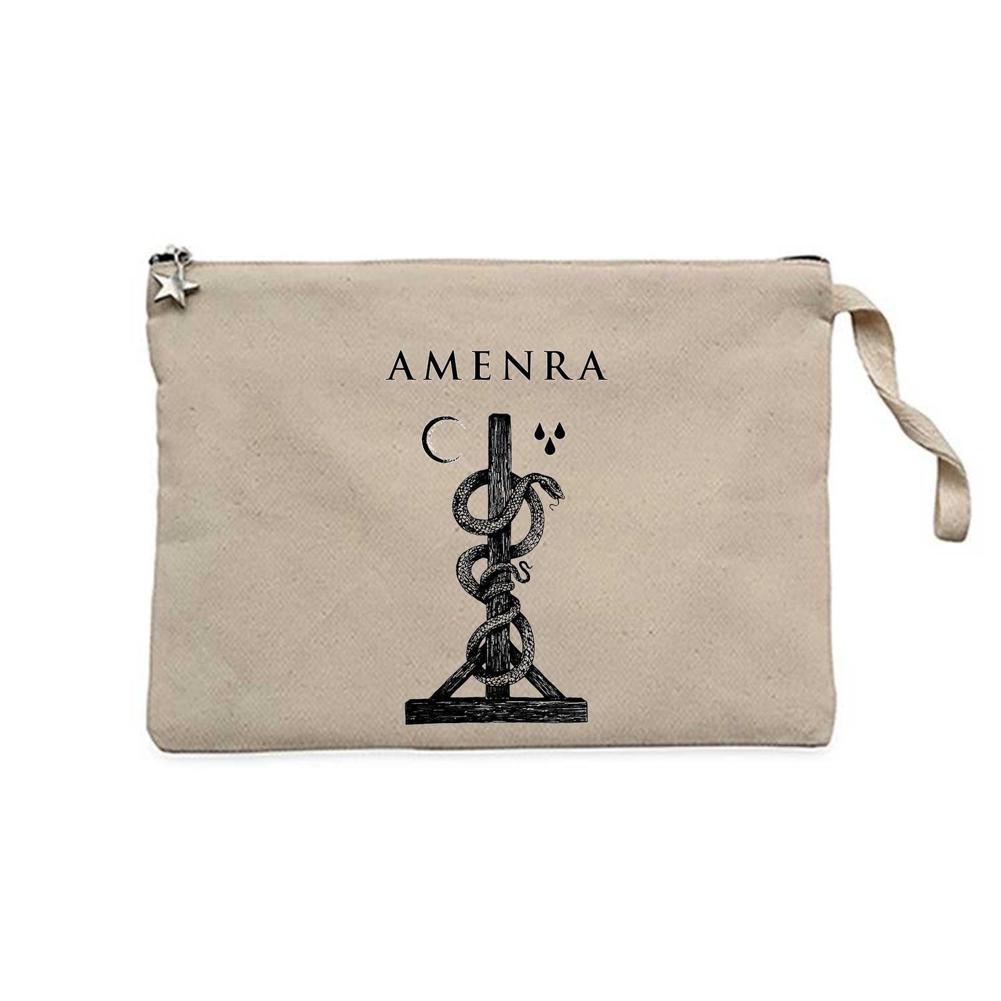 Amenra Kreuz Snake Krem Clutch Astarlı Cüzdan / El Çantası