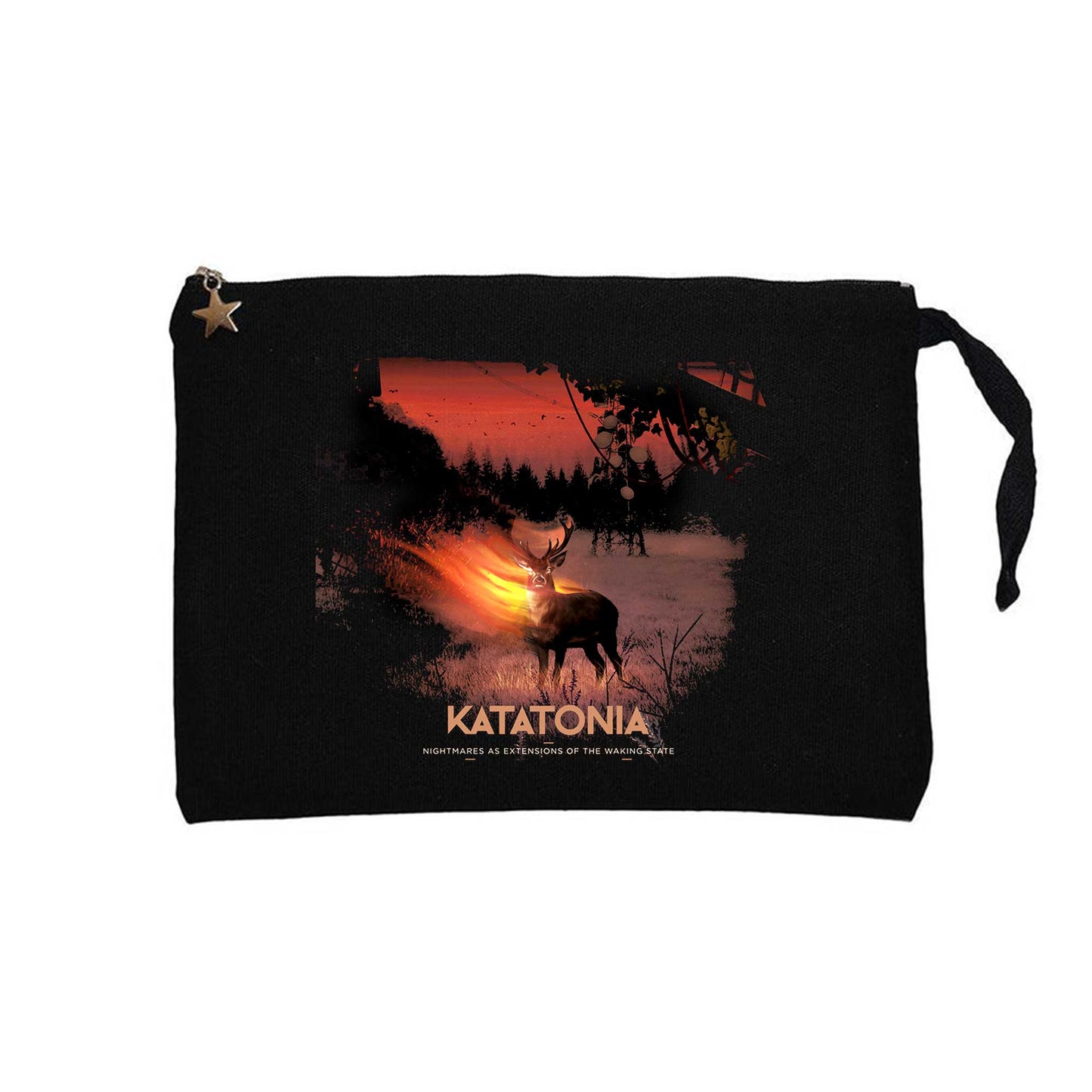 Katatonia Nightmares Siyah Clutch Astarlı Cüzdan / El Çantası