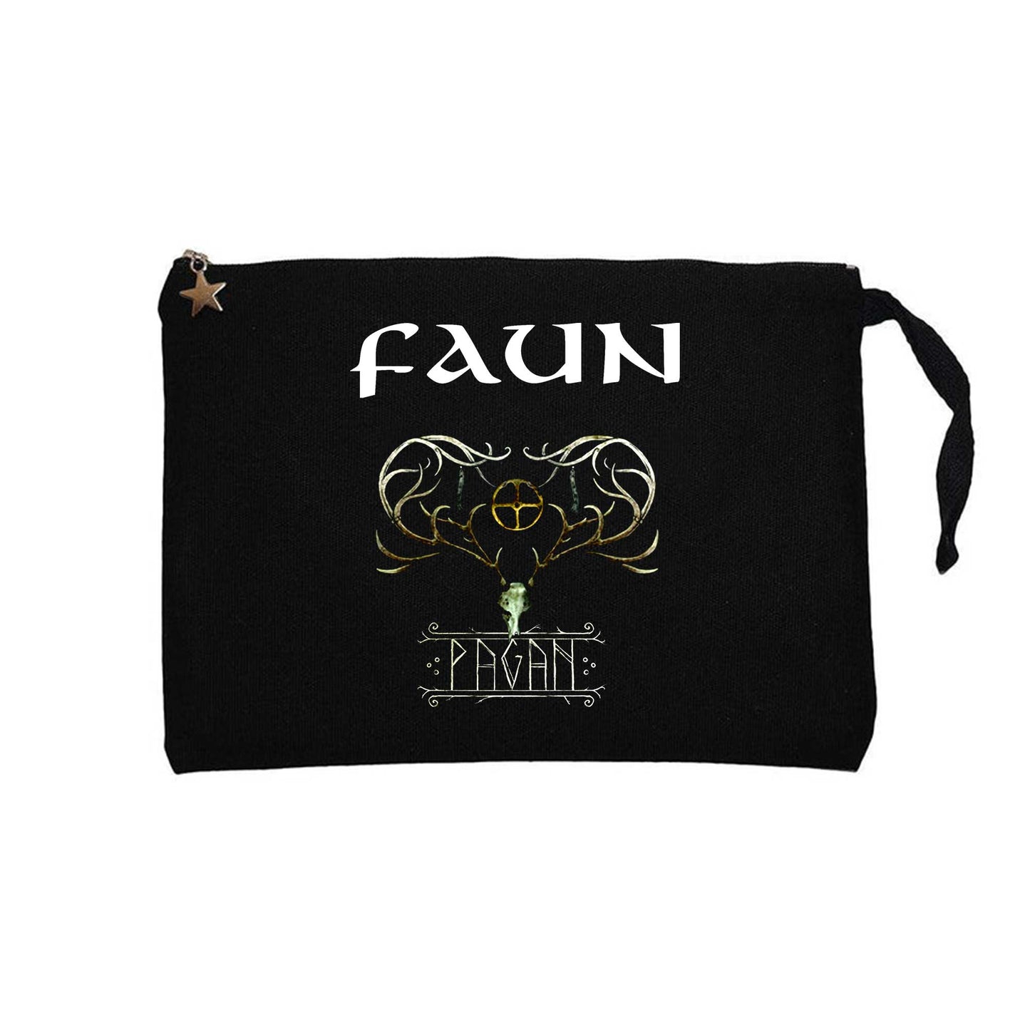 Faun Pagan Siyah Clutch Astarlı Cüzdan / El Çantası