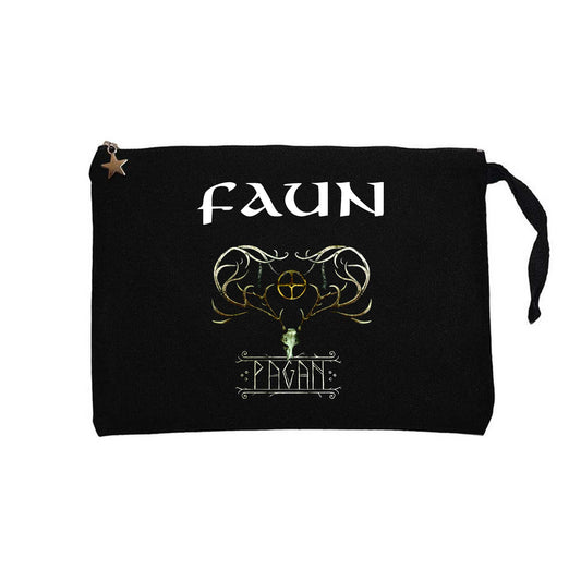 Faun Pagan Siyah Clutch Astarlı Cüzdan / El Çantası