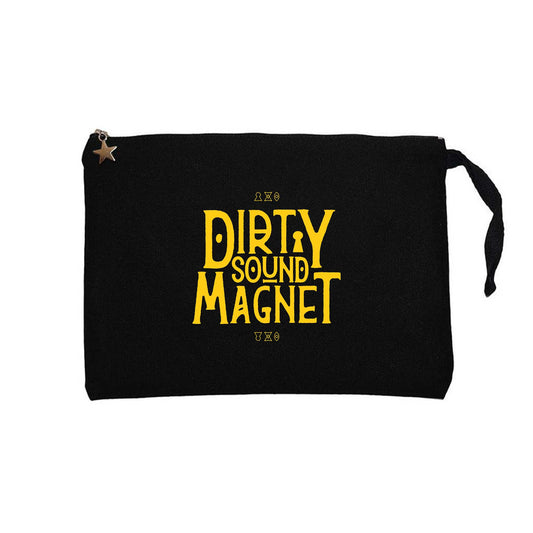 Dirty Sound Magnet Text Siyah Clutch Astarlı Cüzdan / El Çantası