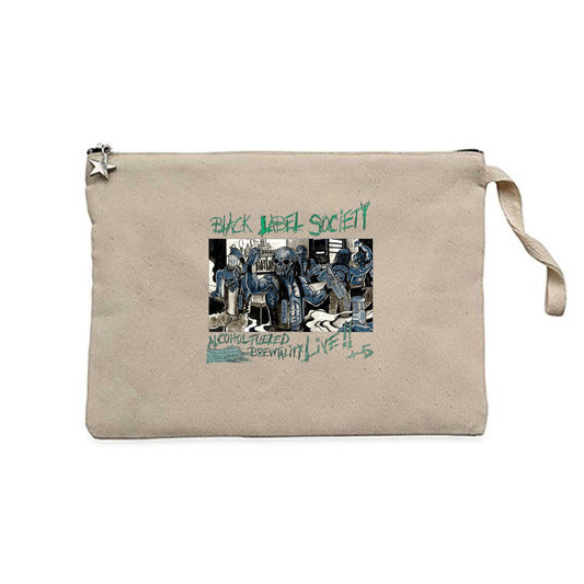 Black Label Society Alcohol Fueled Brewtality Krem Clutch Astarlı Cüzdan / El Çantası