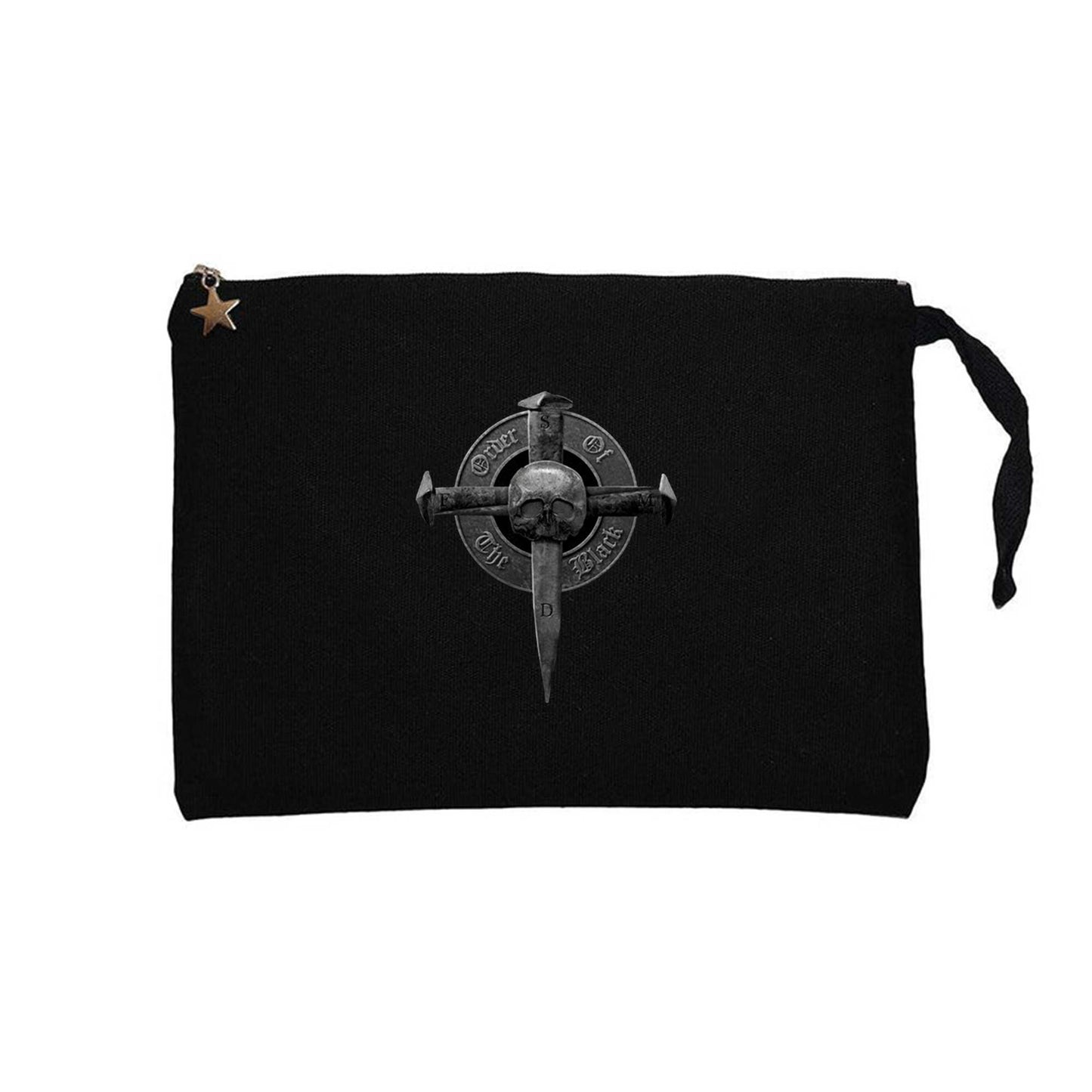 Black Label Society Order of The Black Silver Siyah Clutch Astarlı Cüzdan / El Çantası