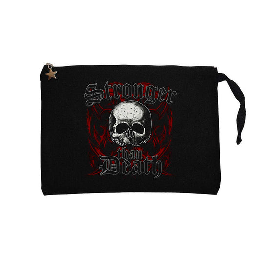 Black Label Society Stronger Than Death Siyah Clutch Astarlı Cüzdan / El Çantası