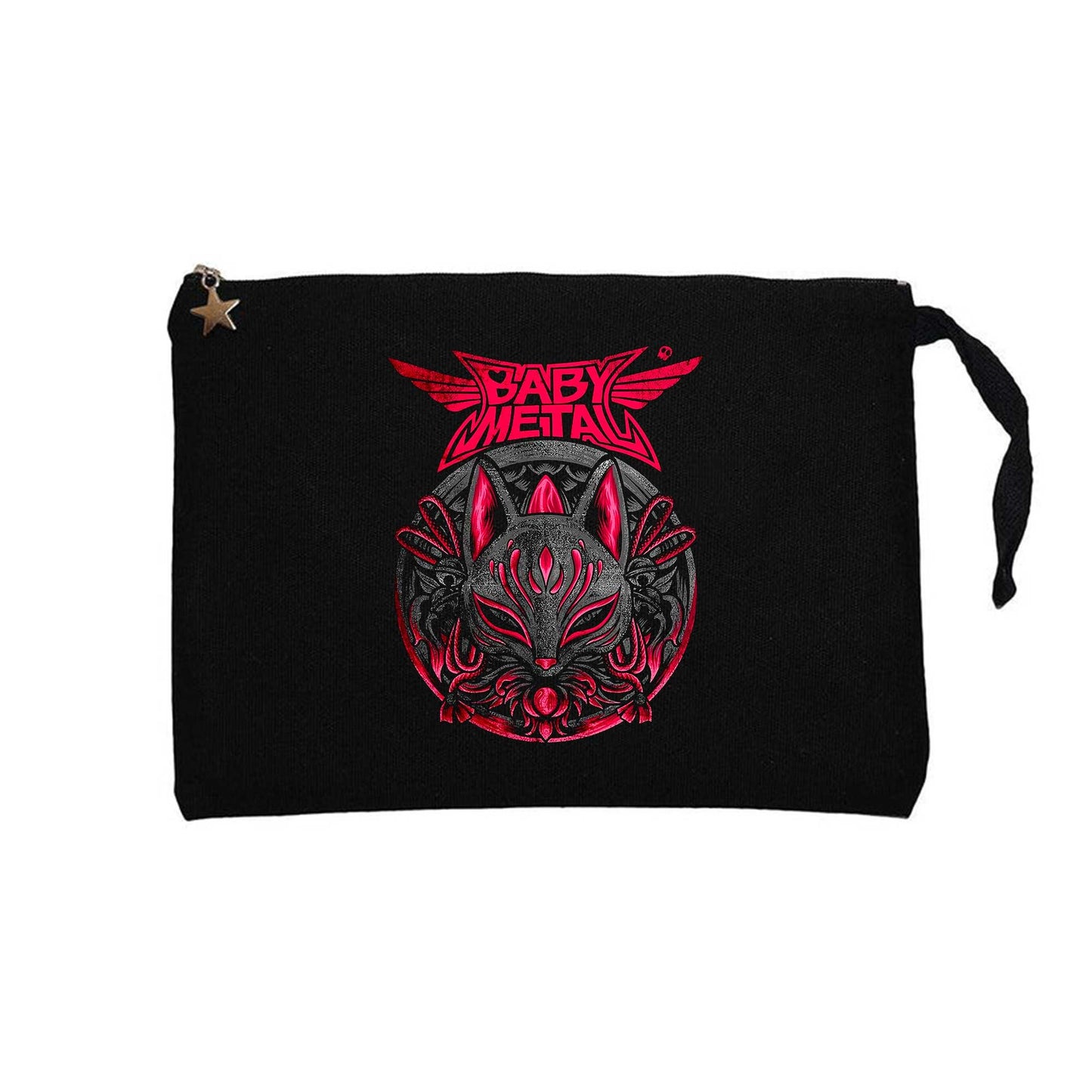 Babymetal Maneki Neko Siyah Clutch Astarlı Cüzdan / El Çantası