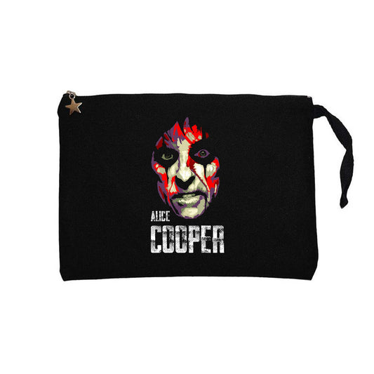 Alice Cooper Silüet Siyah Clutch Astarlı Cüzdan / El Çantası