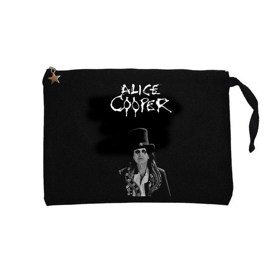 Alice Cooper Face Siyah Clutch Astarlı Cüzdan / El Çantası