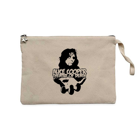 Alice Cooper Theatre Of Death Krem Clutch Astarlı Cüzdan / El Çantası