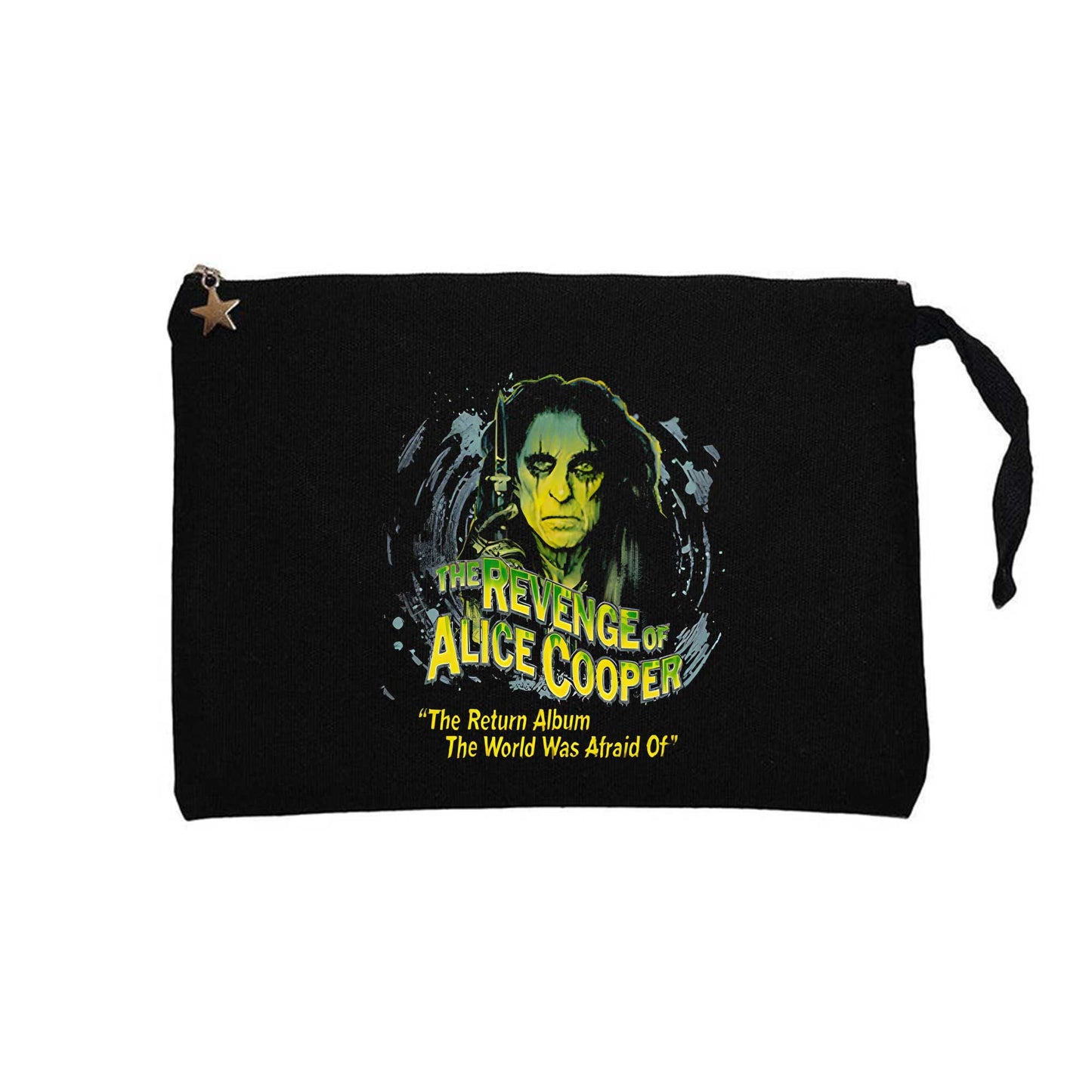 Alice Cooper The Revenge of Face Siyah Clutch Astarlı Cüzdan / El Çantası