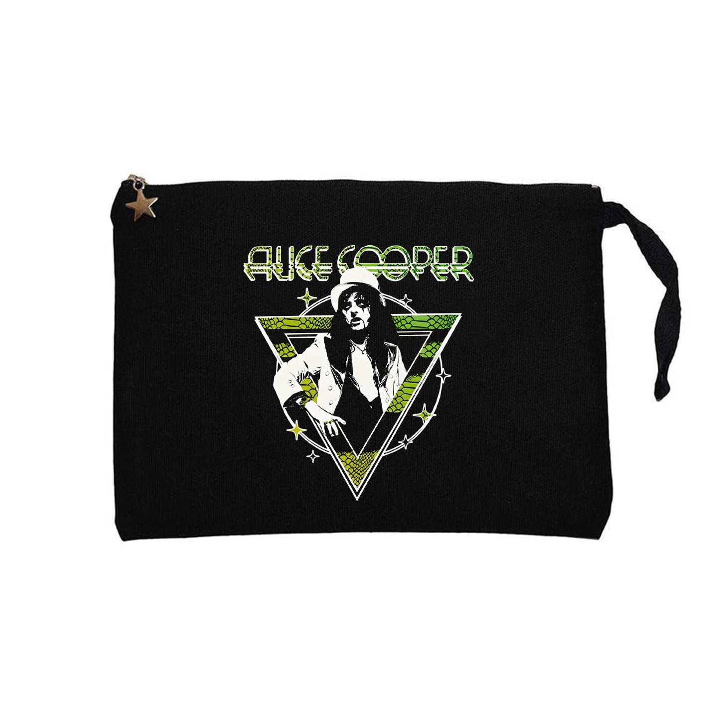 Alice Cooper Welcome To My Nightmare Siyah Clutch Astarlı Cüzdan / El Çantası