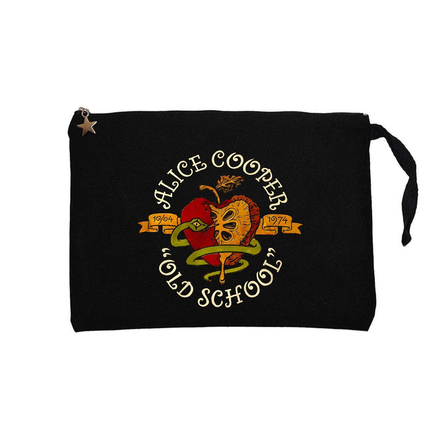 Alice Cooper Old School Siyah Clutch Astarlı Cüzdan / El Çantası