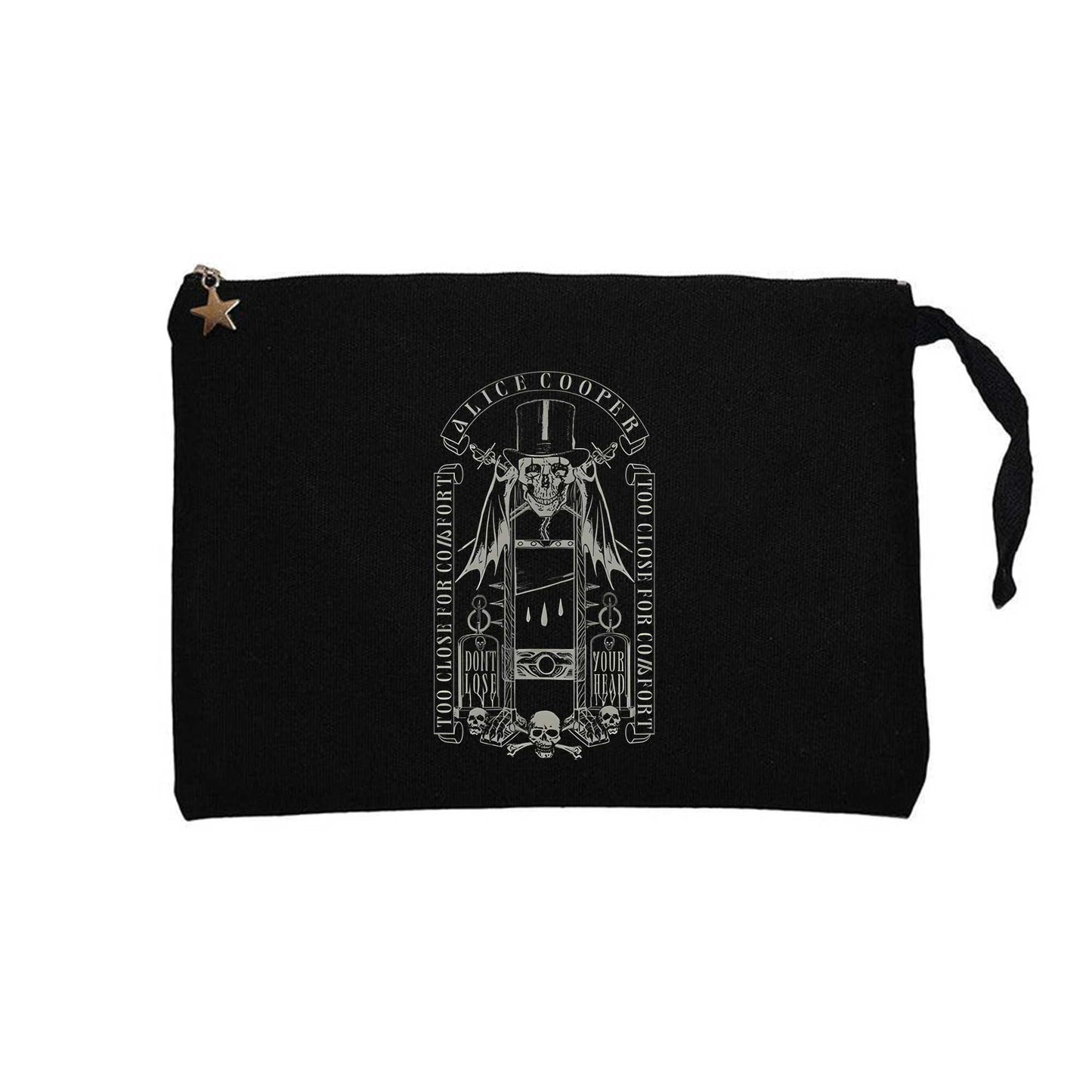 Alice Cooper Too Close For Comfort Siyah Clutch Astarlı Cüzdan / El Çantası