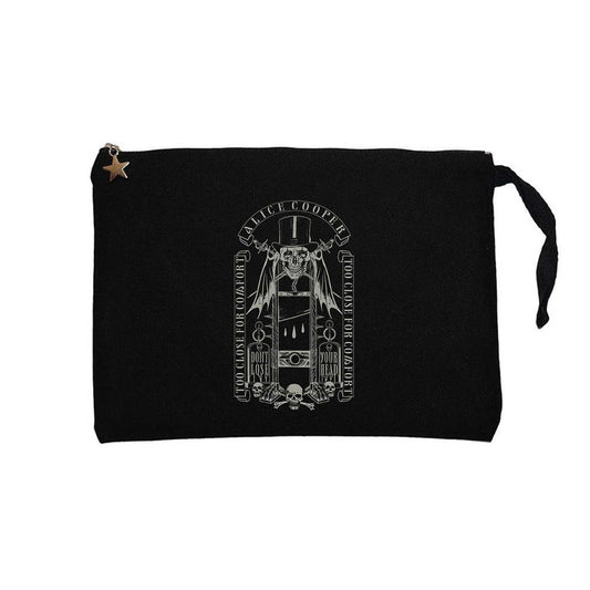 Alice Cooper Too Close For Comfort Siyah Clutch Astarlı Cüzdan / El Çantası