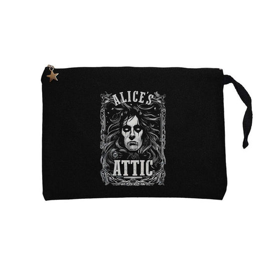 Alice Cooper Alice's Attic Siyah Clutch Astarlı Cüzdan / El Çantası